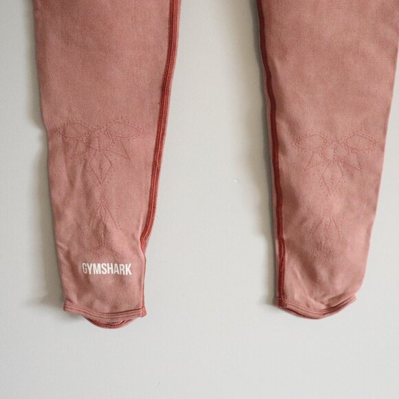 Gymshark Studio Women's Blush Seamless Embroidered Activewear High Rise Leggings - Picture 8 of 10